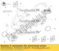 65652400A2, Piaggio Group, Kit de etiqueta de vehículo 