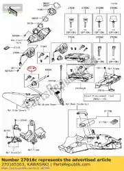 Qui puoi ordinare serratura, sedile zg1400caf da Kawasaki , con numero parte 270165363: