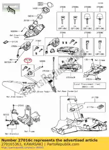 kawasaki 270165363 serratura, sedile zg1400caf - Il fondo