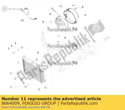 Qui puoi ordinare cappa di raffreddamento da Piaggio Group , con numero parte B064009: