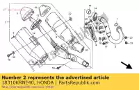 18310KRNE40, Honda, muffler comp t1.0 honda crf  x r crf250r 250 , New