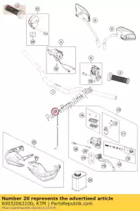 ktm 60032063100 tubo de embreagem lc8 adv '03 - Lado inferior