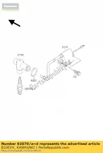 Kawasaki B10EVX vela de ignição b10evx ngk - Lado inferior