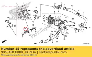 Honda 90601MCH000 clipe, anel, 24 mm - Lado inferior