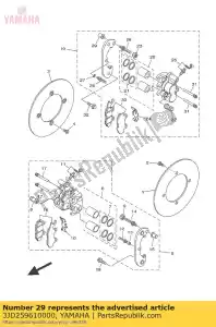 yamaha 3JD259610000 porca - Lado inferior