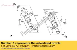 Honda 52500MFE672 almofada assy., l. rr. (ka - Lado inferior