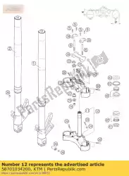 Qui puoi ordinare morsetto triplo superiore x = 35mm / d = 54mm da KTM , con numero parte 58701034200: