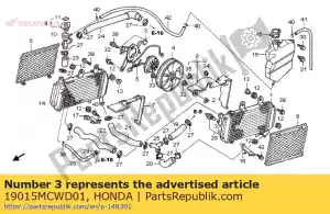 honda 19015MCWD01 shroud comp. - Bottom side