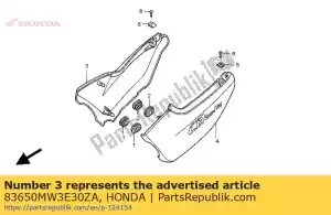 Honda 83650MW3E30ZA conjunto de capa, r. lado (wl) * - Lado inferior