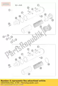 ktm 59005082350 silencer housing sparky 04 - Bottom side