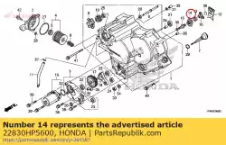 Aquí puede pedir placa comp., embrague lifte de Honda , con el número de pieza 22830HP5600: