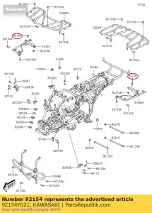 kawasaki 92154Y021 bolt,flange,8x35 kvf300ccf - Bottom side