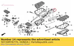 Ici, vous pouvez commander le plaque, r. Cliquez sur l'étape du passager auprès de Honda , avec le numéro de pièce 50720MT8770: