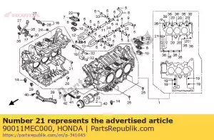 Honda 90011MEC000 bout, flens, 10x197 - Onderkant