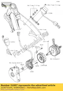 Kawasaki 210070164 rotor, i = 8,5 - La partie au fond