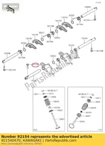 kawasaki 921540479 bolt,flanged,6x25 ej800abf - Bottom side