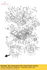 yamaha 1AA153360000 damper, engine mount 3 - Bottom side