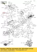 160730801, Kawasaki, 01 isolador, console central kawasaki  800 2017 2018 2019 2020 2021, Novo