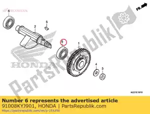 honda 91008KYJ901 ?o?ysko kulkowe promieniowe 6204 (specjalne) - Dół