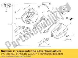 rechtsgeval. Zwart 40l van Piaggio Group, met onderdeel nummer 977201ND, bestel je hier online: