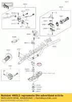 460120013458, Kawasaki, alça de suporte, lwr, p.silv kx250 kawasaki  klx kx 140 250 450 2005 2009 2017 2018 2019 2020 2021, Novo