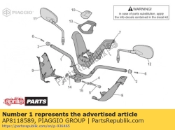 Aprilia AP8118589, Kierownica, OEM: Aprilia AP8118589