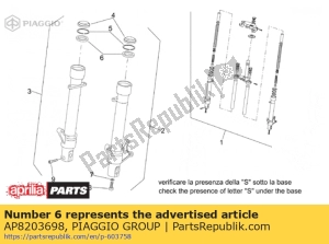 aprilia AP8203698 oil seal - Bottom side