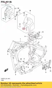 suzuki 5314540A00 cushion,front f - Bottom side