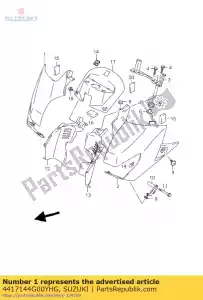 suzuki 4417144G00YHG cover,fuel tank - Bottom side