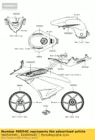 560540681, Kawasaki, mark, serbatoio pad zx600rbf kawasaki zx 600 2011, Nuovo