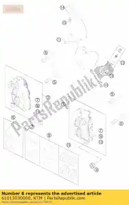 ktm 61013030000 pastilhas de freio - Lado inferior