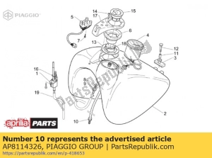 aprilia AP8114326 kabel licznika kilometrów - Górna strona