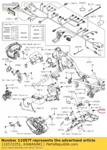 kawasaki 110572351 01 bracket,rr harness - Bottom side