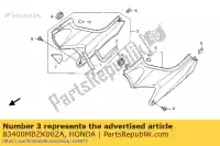 83400MBZK00ZA, Honda, cubierta, r. lateral * nh312m * (nh312m mat cynos grey metallic) honda cb 600 2003 2004, Nuevo