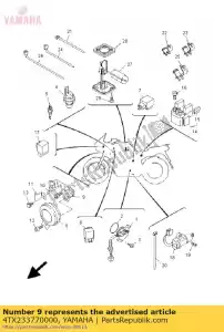 Yamaha 4TX233770000 soporte, bocina - Lado inferior