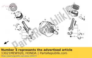 honda 13021MEW920 conjunto de anéis, pistão (0,25) - Lado inferior