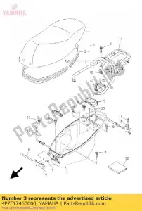 yamaha 4P7F17460000 amortisseur - La partie au fond