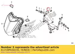 Aqui você pode pedir o ficar, montagem do farol em Honda , com o número da peça 61318MGSD30: