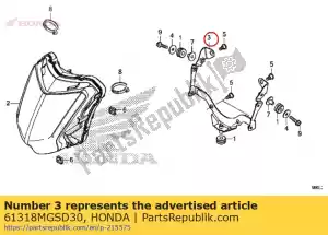 Honda 61318MGSD30 ficar, montagem do farol - Lado inferior