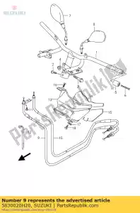 Suzuki 5830020H20 cable,throttle - Bottom side