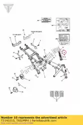 Here you can order the adjuster nut upper from Triumph, with part number T2140210: