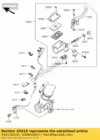 430150020, Kawasaki, cylinder-assy-master,fr klz100 kawasaki klz 1000 2012 2013 2014, New