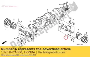 Honda 13201MCA000 zespó? pr?ta, ??cz?cy - Dół