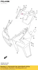 Suzuki 4735248G00 ta?ma, nakrycie g?owy - Dół