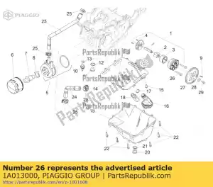 Piaggio Group 1A013000 flanged hexagon screw - Bottom side