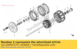 Ici, vous pouvez commander le centre, embrayage auprès de Honda , avec le numéro de pièce 22120MEY670: