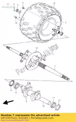 Here you can order the axle,rear from Suzuki, with part number 6471007G10: