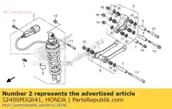kussen, achter van Honda, met onderdeel nummer 52400MJG641, bestel je hier online: