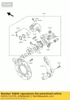 430411517FE, Kawasaki, compasso de calibre, rr, m.f.g kawasaki zephyr, Novo