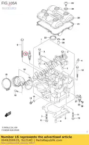 Suzuki 0948200635 vela de ignição lmar8 - Lado inferior